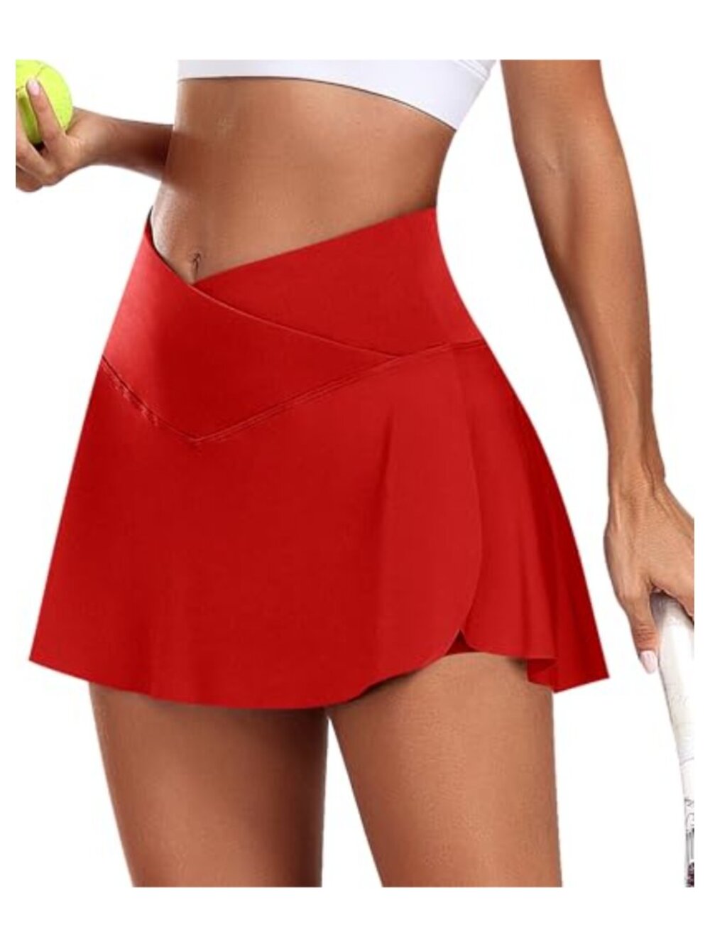 Women's Tennis Skort with Built-in Shorts Pleated Golf Skirt Pockets